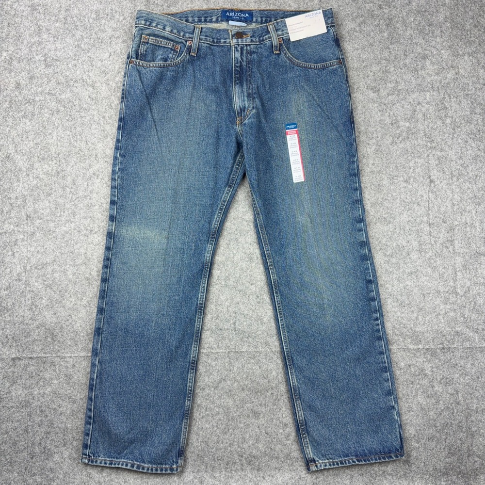 Arizona Jeans Mens 34x29 Blue Original Straight Leg Cotton Denim Pants NEW NWT